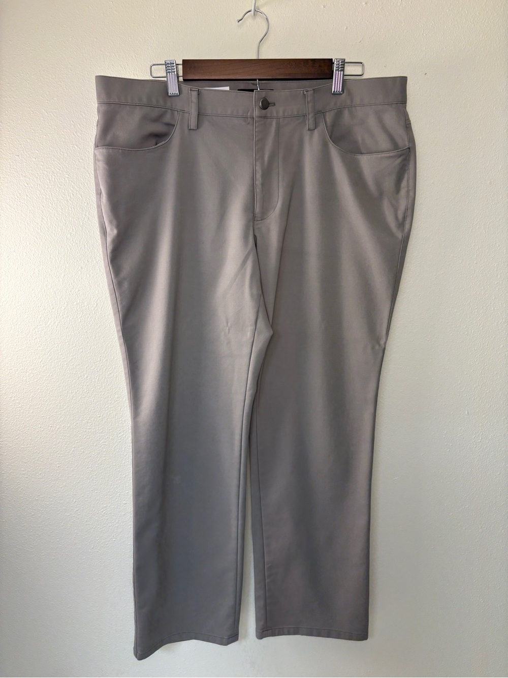 Alfani Men's Light Gray Dress Pants - Straight Leg